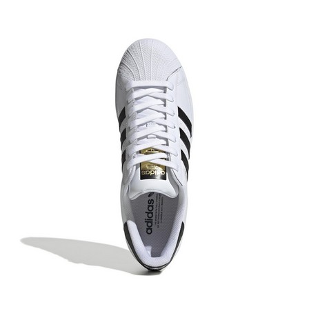 Men Superstar Core Black Stripes Shoes, White, A701_ONE, large image number 34