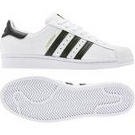 Men Superstar Core Black Stripes Shoes, White, A701_ONE, large image number 35