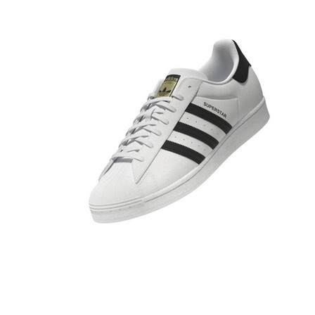 Men Superstar Core Black Stripes Shoes, White, A701_ONE, large image number 42