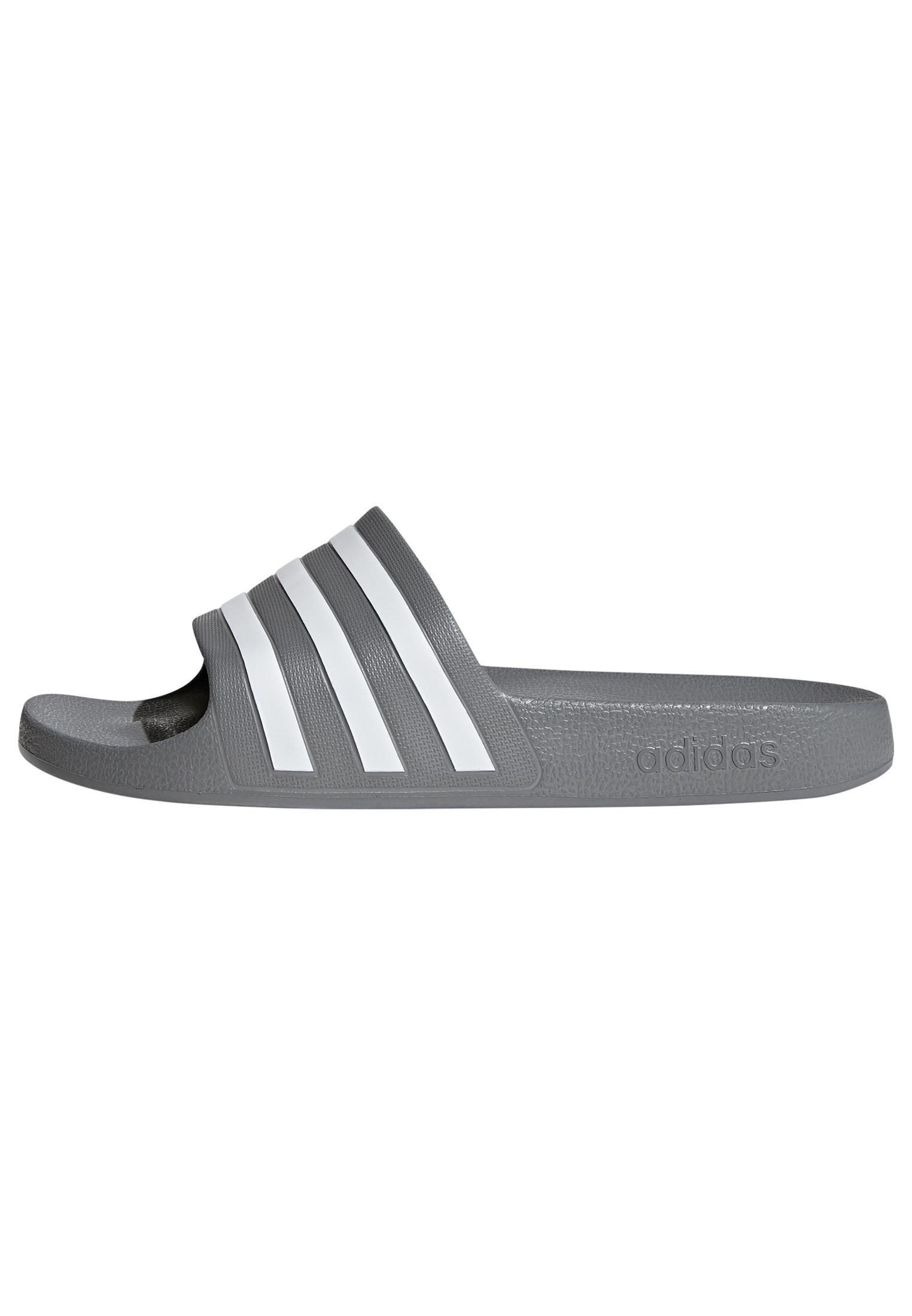 Unisex Adilette Aqua Slides, Grey, A701_ONE, large image number 6