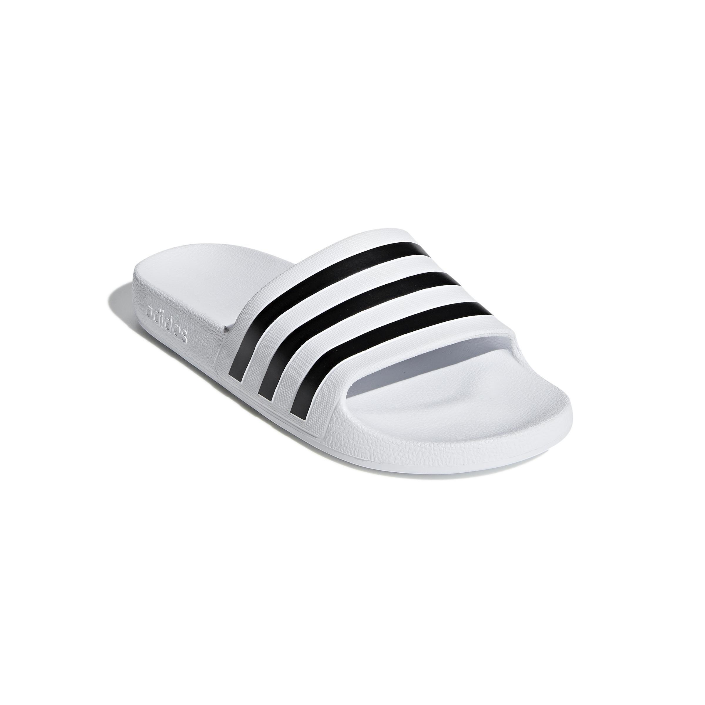 Women Adilette Aqua Slides, White, A701_ONE, large image number 1