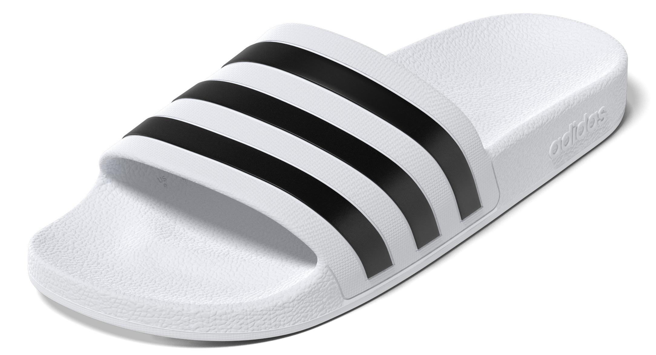 Women Adilette Aqua Slides, White, A701_ONE, large image number 12