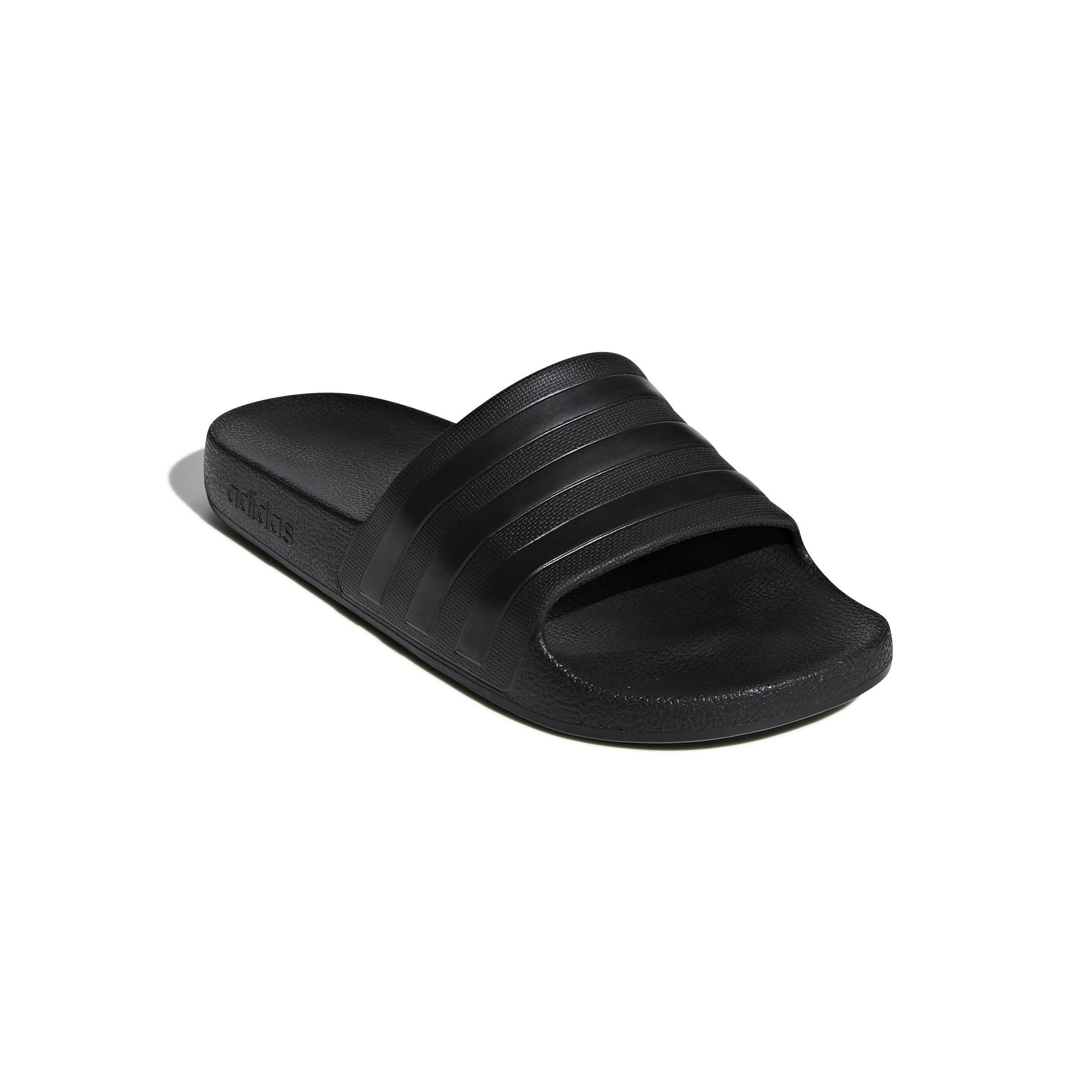 Unisex Adilette Aqua Slides, Black, , large image number 0