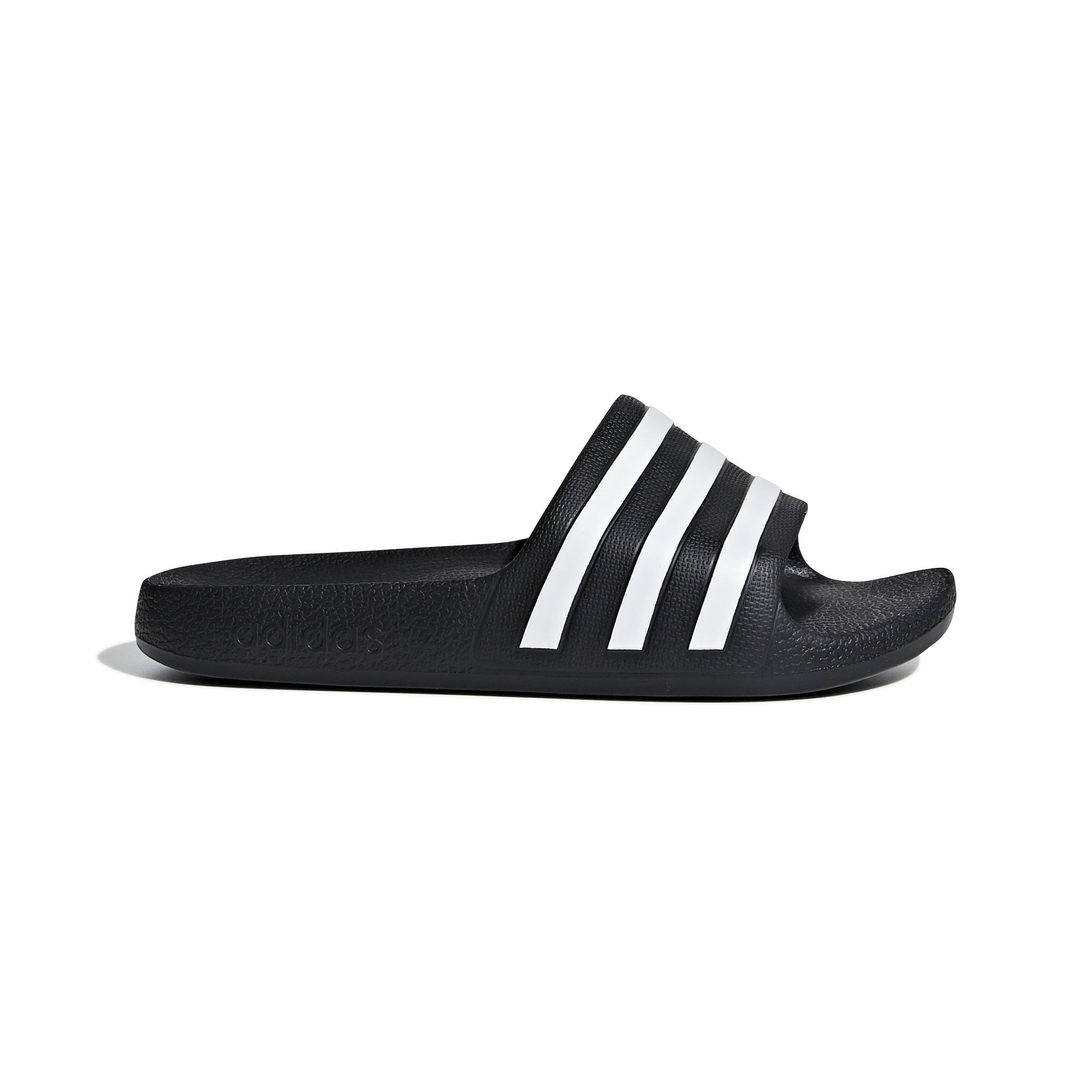 Unisex Adilette Aqua Slides, Black, , medium