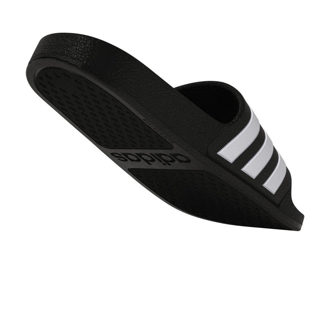 Unisex Kids Adilette Aqua Slides, Black, A701_ONE, large image number 4