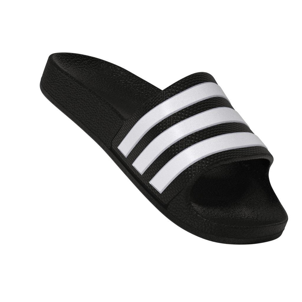 Unisex Kids Adilette Aqua Slides, Black, A701_ONE, large image number 13