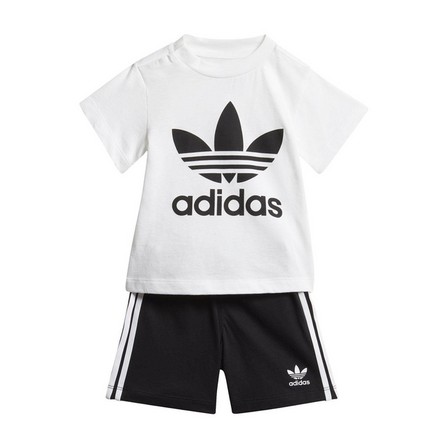 Baby Unisex Trefoil Shorts Tee Set, White, A701_ONE, large image number 14