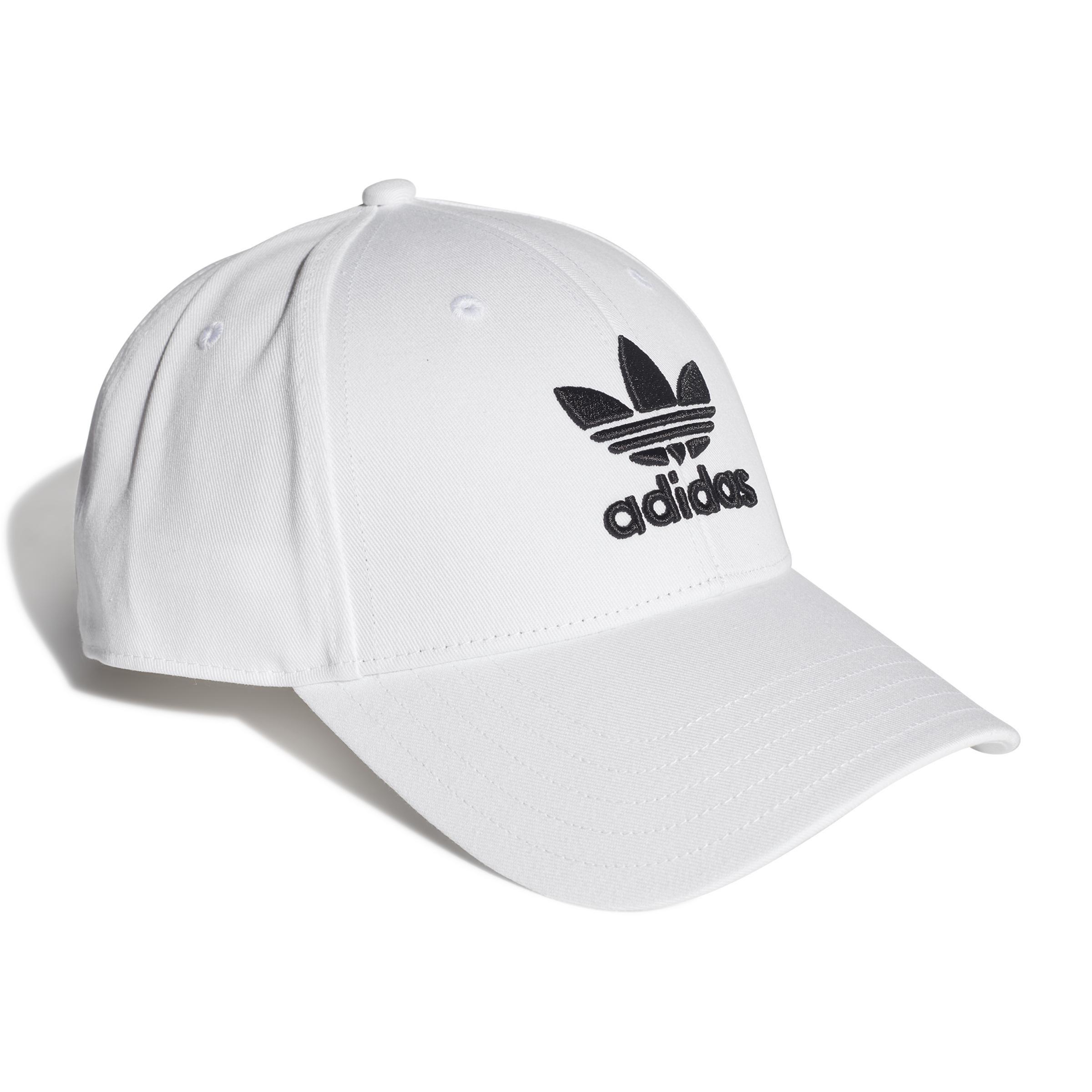 adidas - Unisex Trefoil Baseball Cap, White