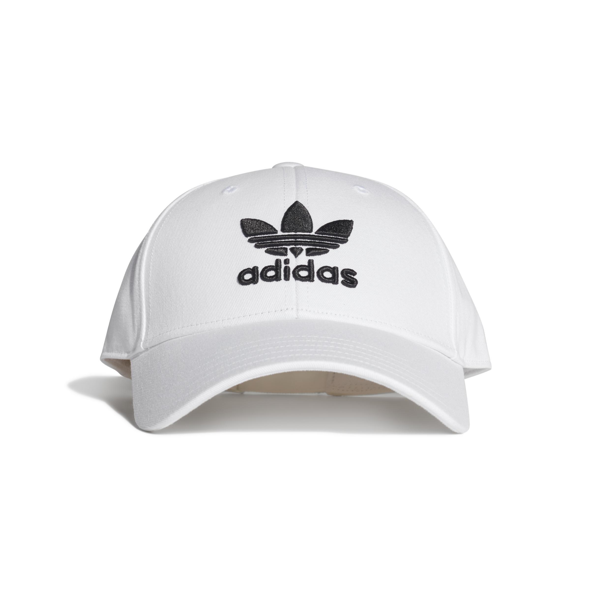 Unisex Trefoil Baseball Cap, White, , large image number 1