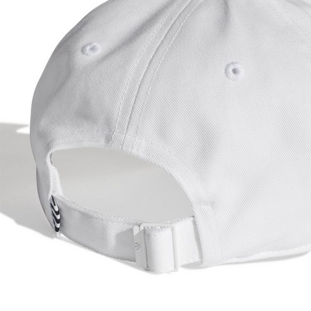 Unisex Trefoil Baseball Cap, White, A701_ONE, large image number 5