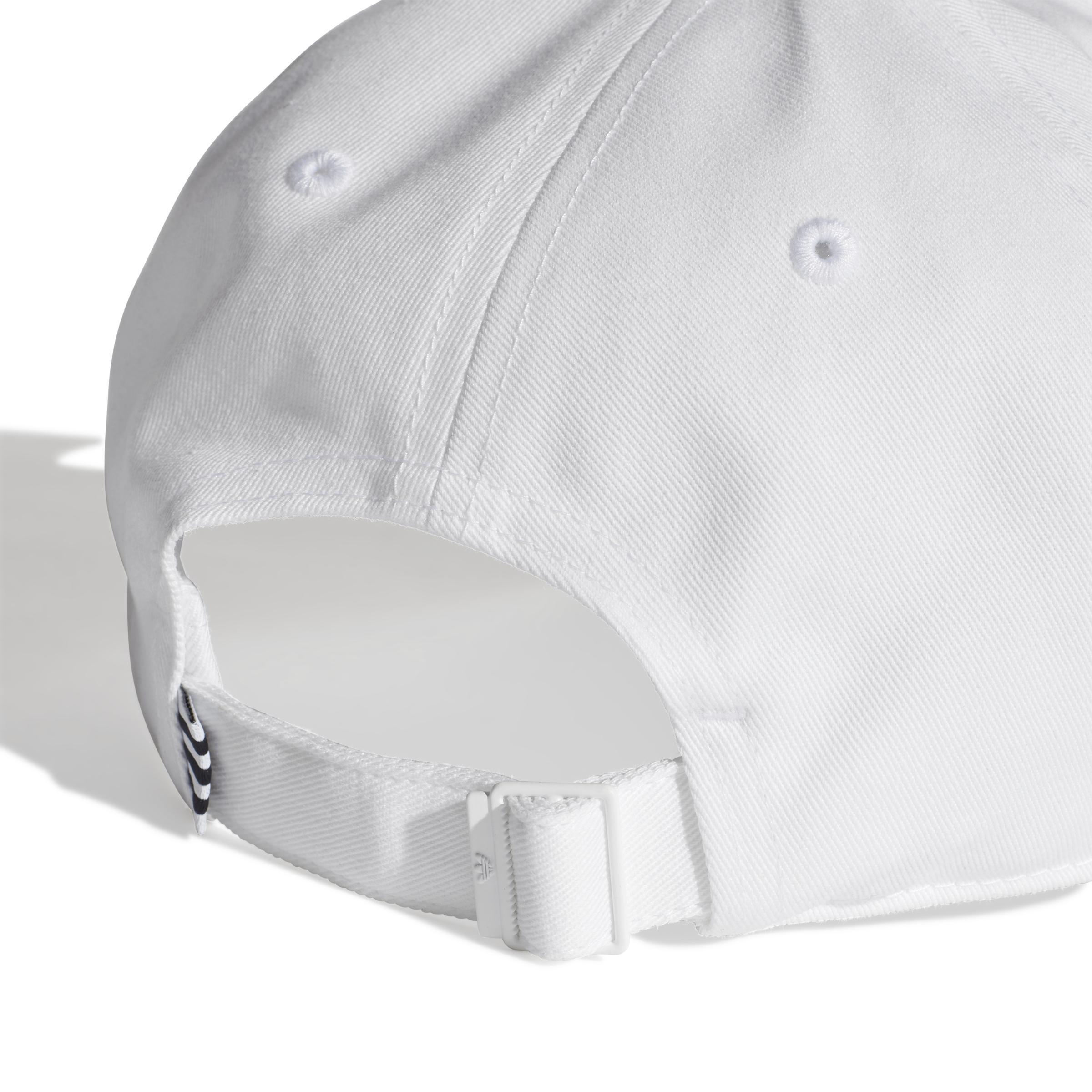 Unisex Trefoil Baseball Cap, White, A701_ONE, large image number 5