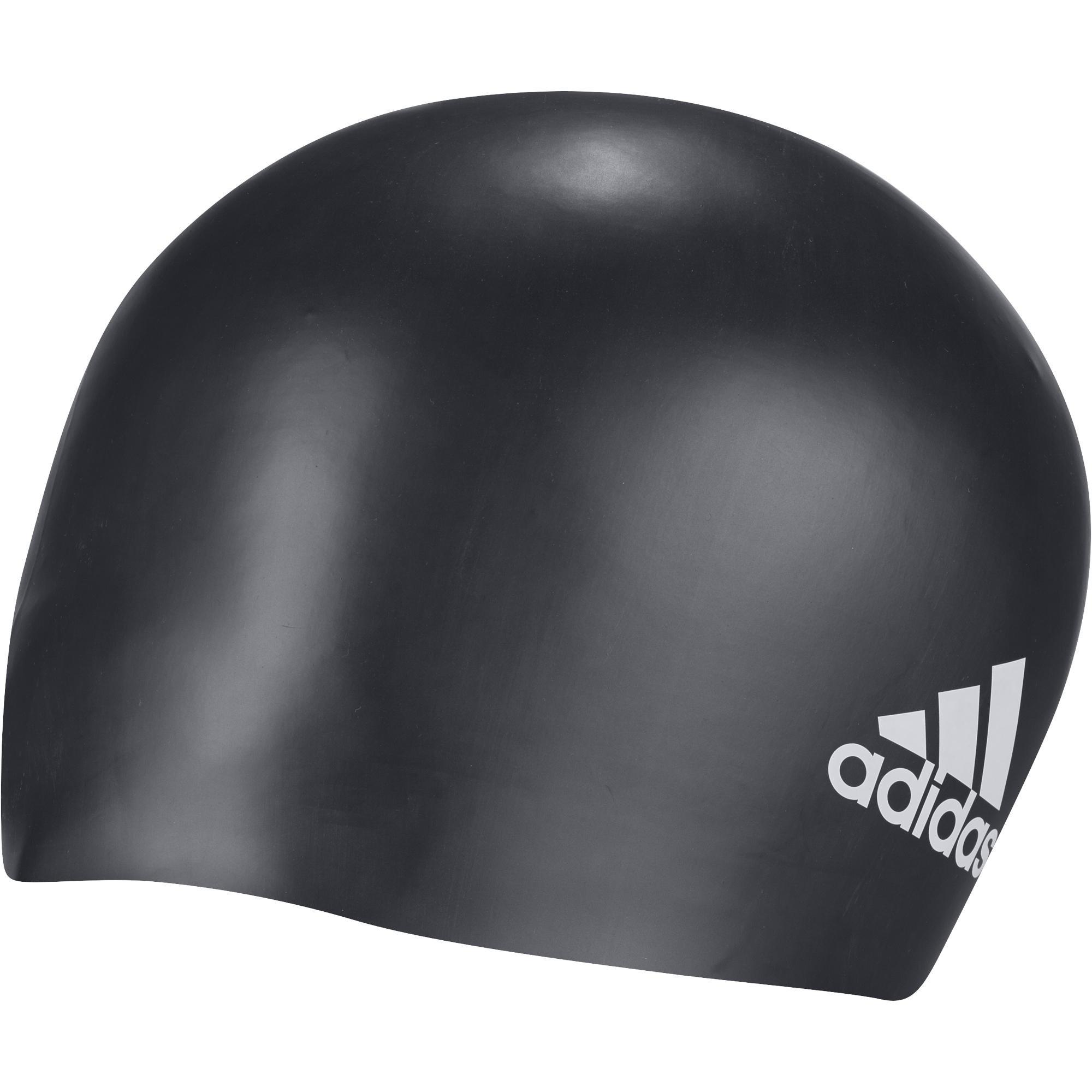Unisex 3-Stripes Swim Cap, Black, A701_ONE, large image number 11