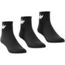 Unisex Mid Cut Crew Socks 3 Pairs , Black, A701_ONE, thumbnail image number 0