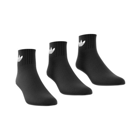 Unisex Mid Cut Crew Socks 3 Pairs , Black, A701_ONE, large image number 4