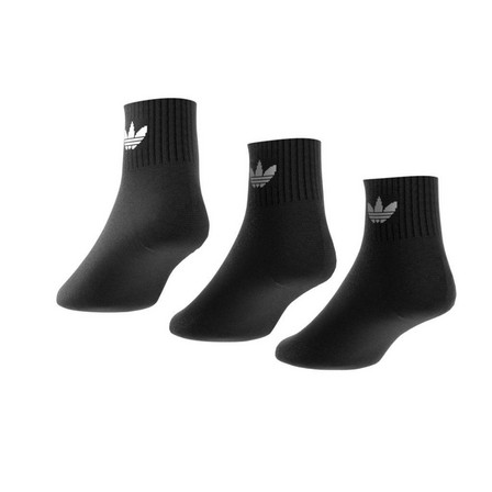 Unisex Mid Cut Crew Socks 3 Pairs , Black, A701_ONE, large image number 7