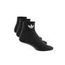 Unisex Mid Cut Crew Socks 3 Pairs , Black, A701_ONE, thumbnail image number 9