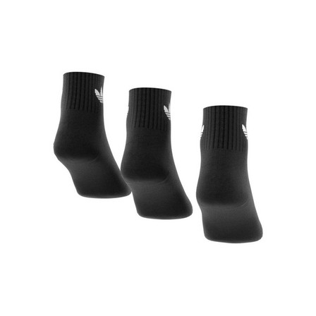 Unisex Mid Cut Crew Socks 3 Pairs , Black, A701_ONE, large image number 12