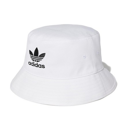 Unisex Trefoil Bucket Hat, White, A701_ONE, large image number 0