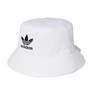 Unisex Trefoil Bucket Hat, White, A701_ONE, thumbnail image number 0