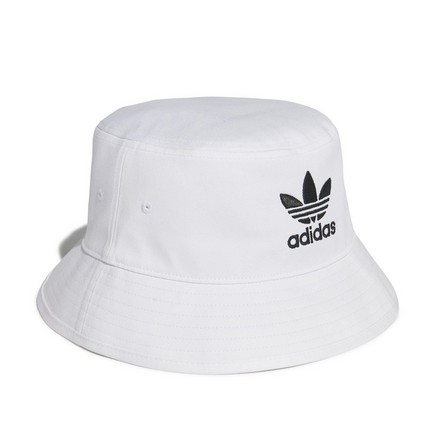 Unisex Trefoil Bucket Hat, White, A701_ONE, large image number 1