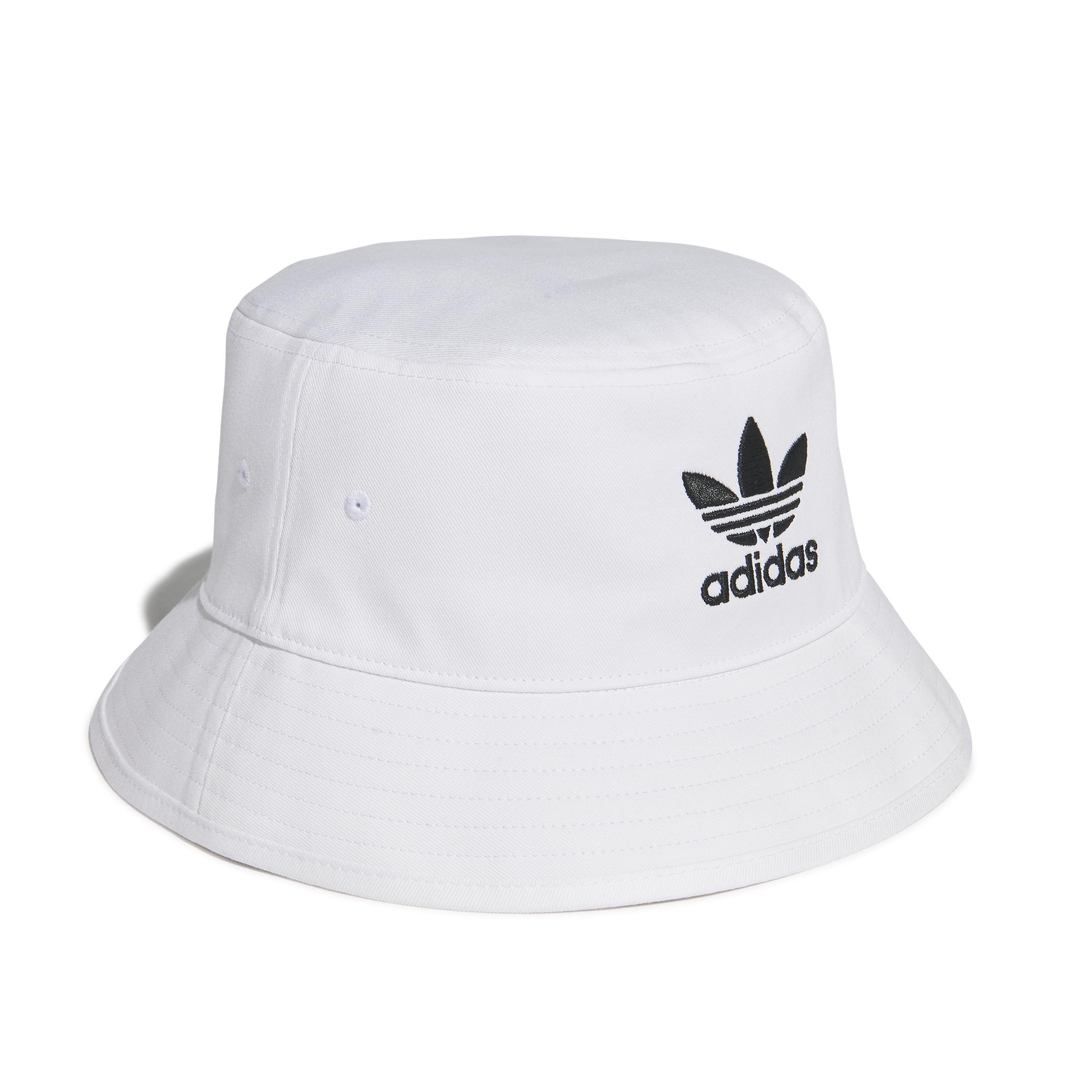 adidas - Unisex Trefoil Bucket Hat, White