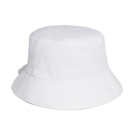 Unisex Trefoil Bucket Hat, White, A701_ONE, large image number 2