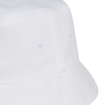 Unisex Trefoil Bucket Hat, White, A701_ONE, large image number 4