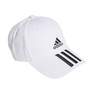 Unisex BASEBALL 3-STRIPES TWILL CAP , white, A701_ONE, thumbnail image number 4