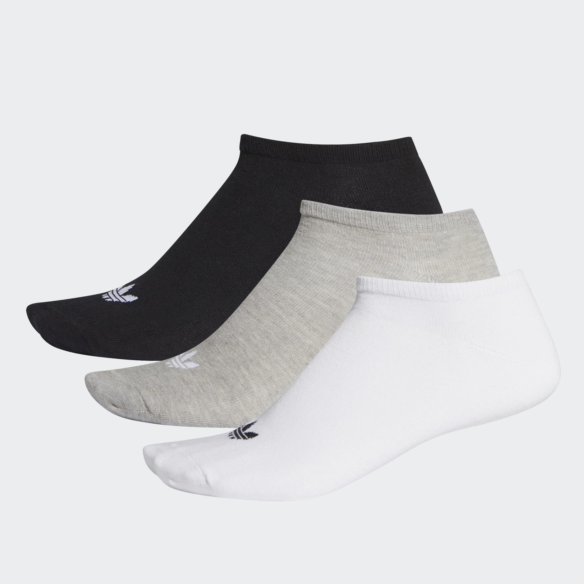 Unisex Trefoil Liner Socks 3 Pairs, Multicolour, , large image number 0