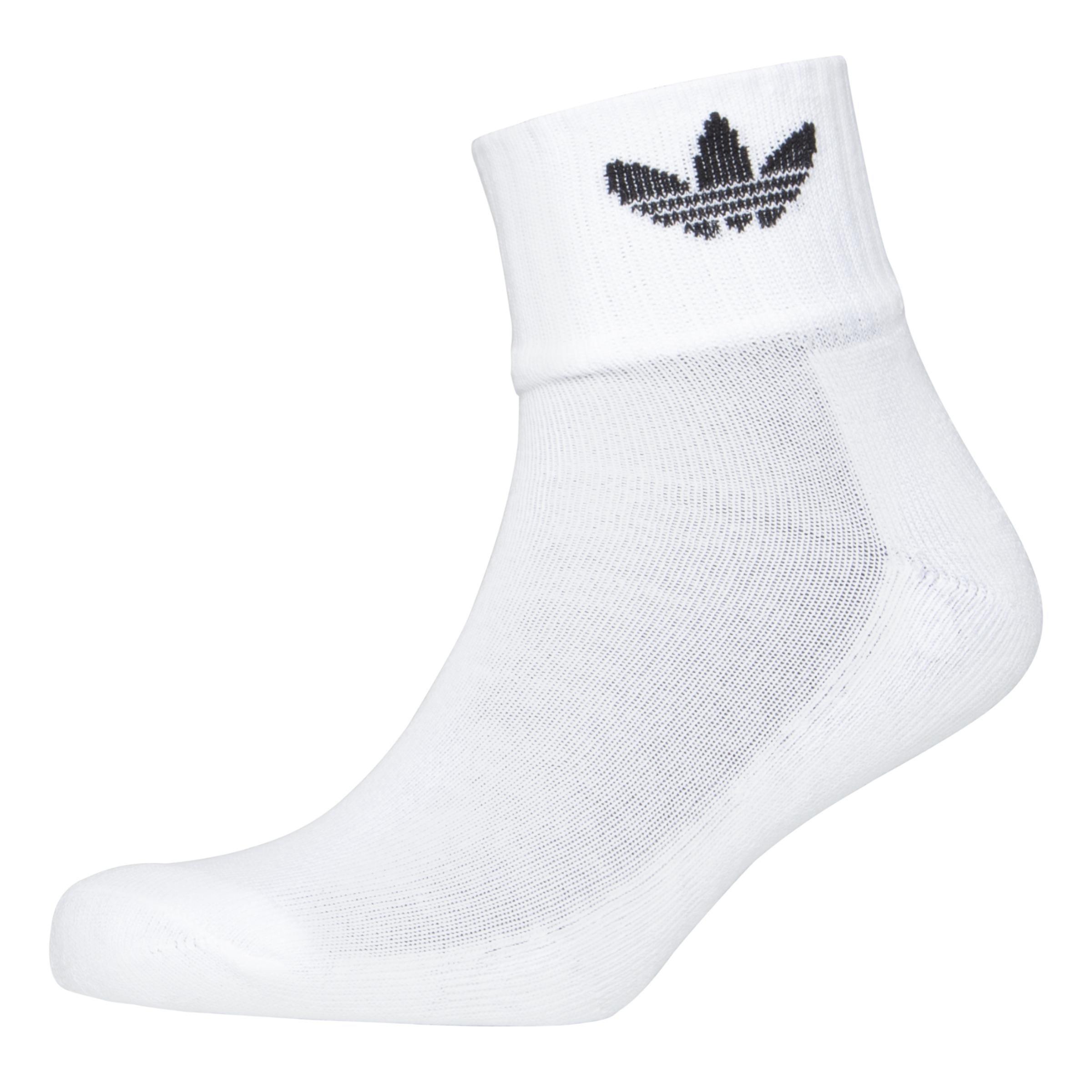 Unisex Mid Crew Socks 3 Pairs, White, A701_ONE, large image number 0