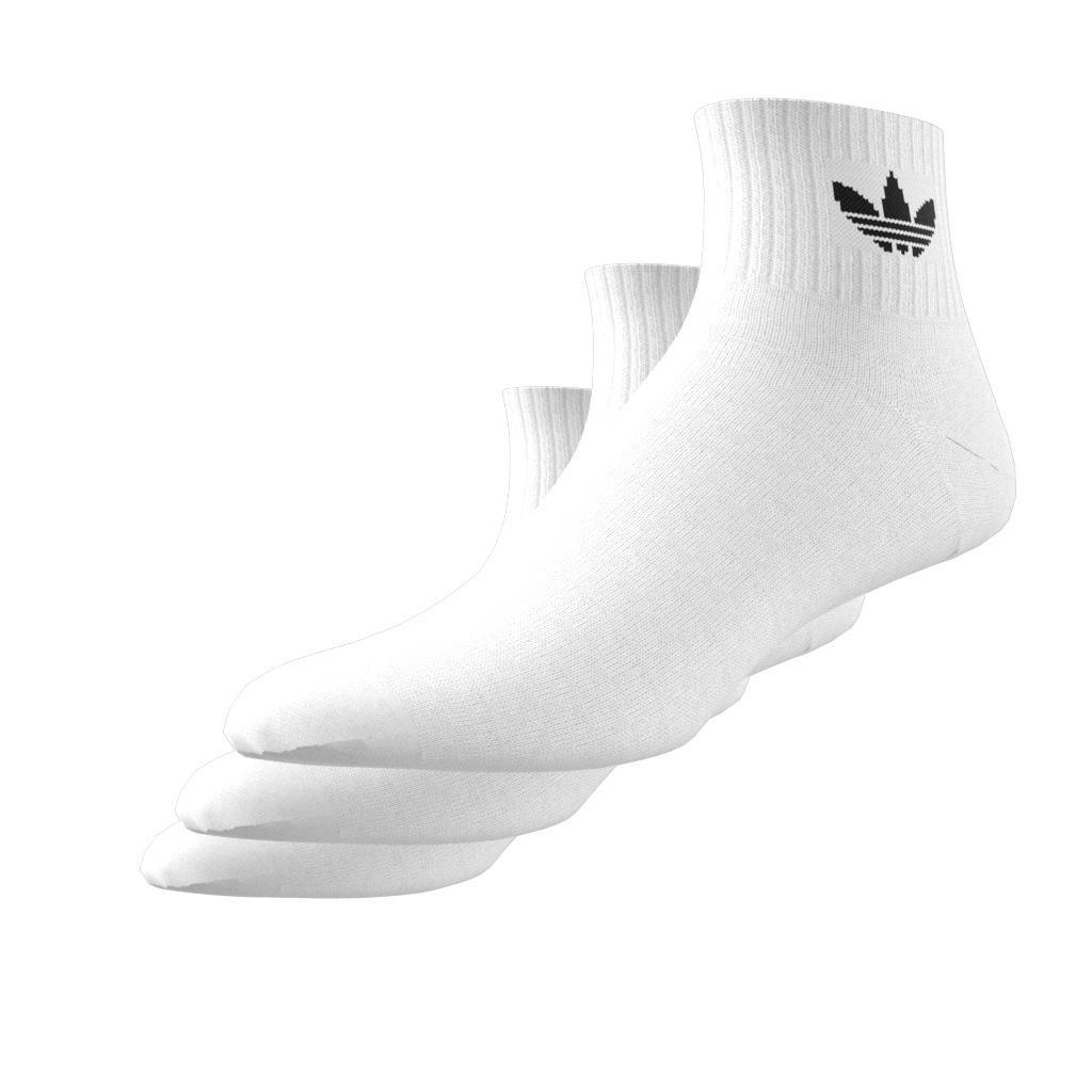 Unisex Mid Crew Socks 3 Pairs, White, , large image number 1