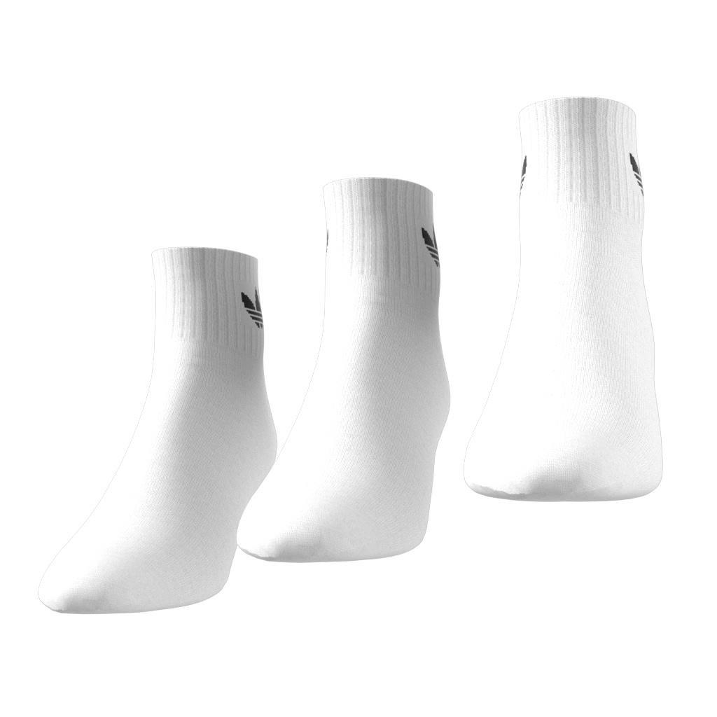 Unisex Mid Crew Socks 3 Pairs, White, , large image number 3