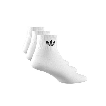 Unisex Mid-Cut Ankle Socks - 3 Pairs, White, A701_ONE, large image number 11