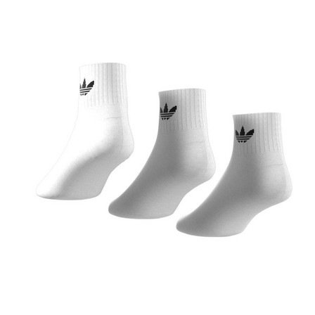 Unisex Mid-Cut Ankle Socks - 3 Pairs, White, A701_ONE, large image number 21