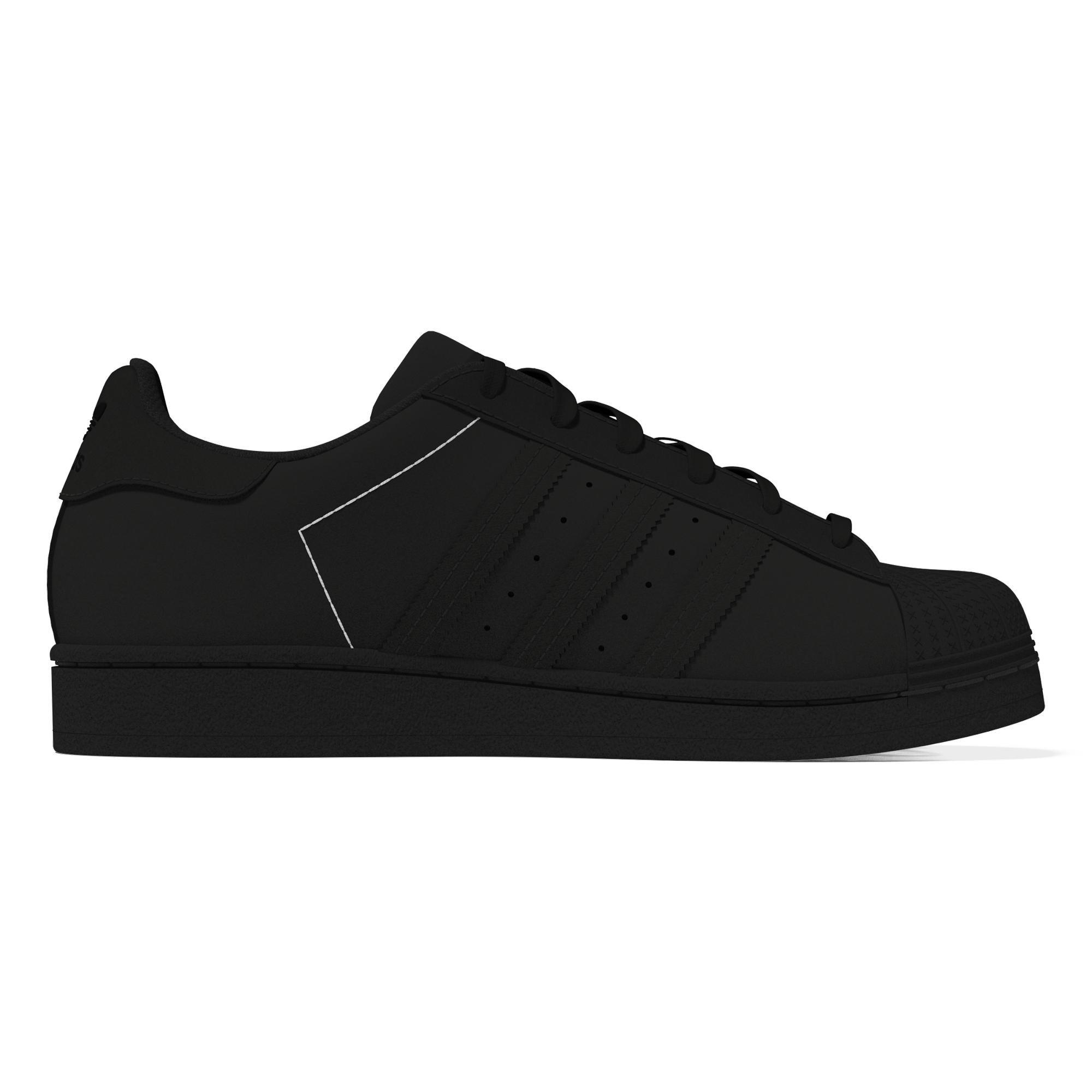 Kids Unisex Superstar Shoes, Black, A701_ONE, large image number 14