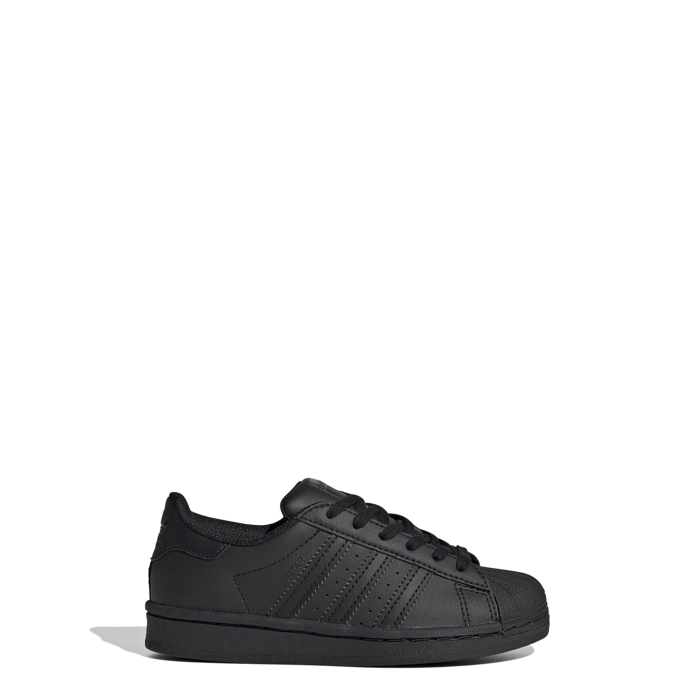 Kids Unisex Superstar Shoes, Black, A701_ONE, large image number 9