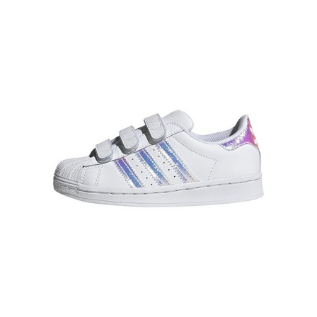 Unisex Kids Superstar Shoes Ftwr, White, A701_ONE, large image number 1