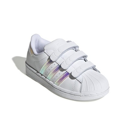 Unisex Kids Superstar Shoes Ftwr, White, A701_ONE, large image number 5