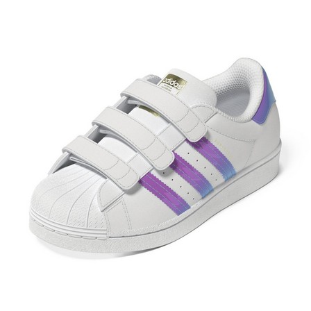 Unisex Kids Superstar Shoes Ftwr, White, A701_ONE, large image number 18