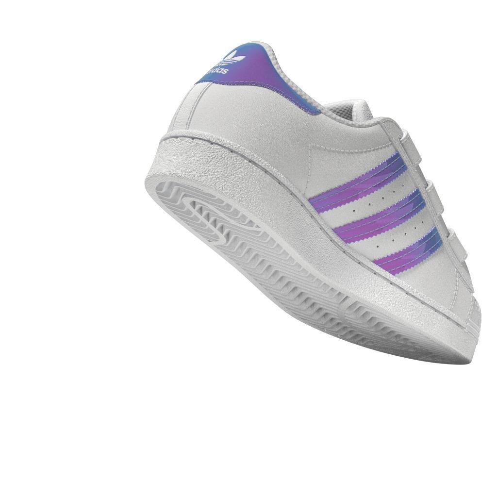 Unisex Kids Superstar Shoes Ftwr, White, A701_ONE, large image number 22