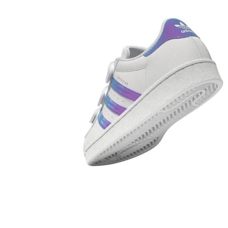 Unisex Kids Superstar Shoes Ftwr, White, A701_ONE, large image number 23