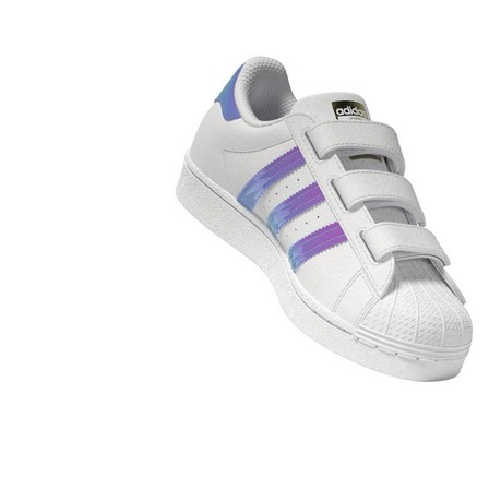 Unisex Kids Superstar Shoes Ftwr, White, A701_ONE, large image number 26
