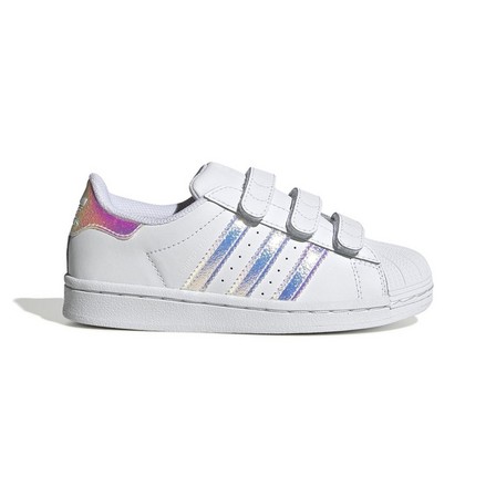 Unisex Kids Superstar Shoes Ftwr, White, A701_ONE, large image number 32