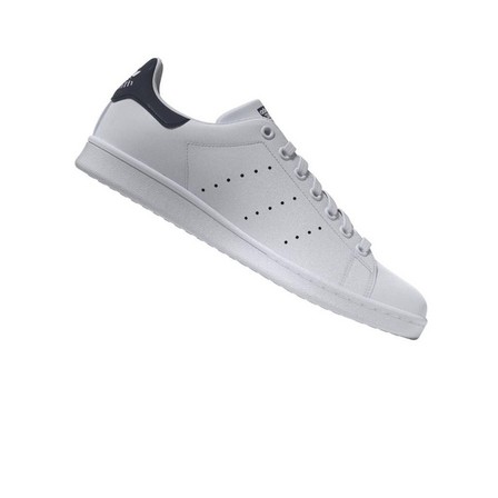 Mens Stan Smith Black Heel Tab Shoes, White, A701_ONE, large image number 23