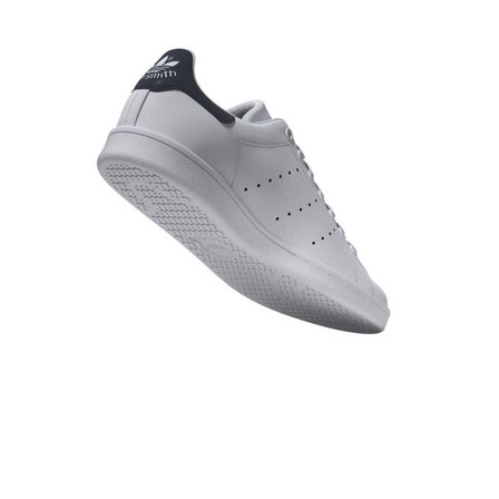 Mens Stan Smith Black Heel Tab Shoes, White, A701_ONE, large image number 26