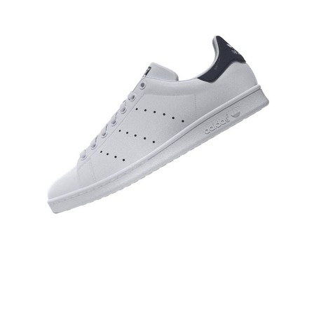Mens Stan Smith Black Heel Tab Shoes, White, A701_ONE, large image number 28