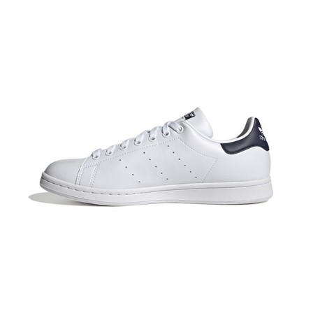 Mens Stan Smith Black Heel Tab Shoes, White, A701_ONE, large image number 37