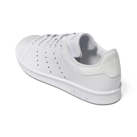 Unisex Kids Stan Smith Shoes, White, A701_ONE, large image number 4