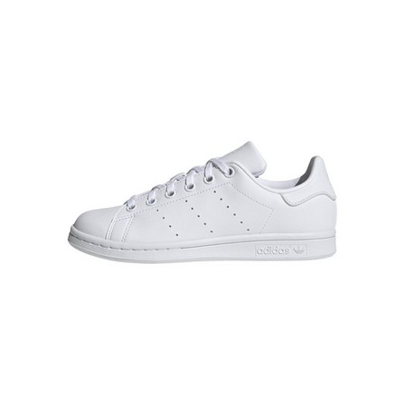 Unisex Kids Stan Smith Shoes, White, A701_ONE, large image number 10