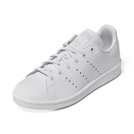 Unisex Kids Stan Smith Shoes, White, A701_ONE, large image number 18